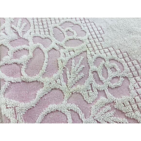 Set 2 Vintage Fieldcrest Bath Towels Pink Flowers Howard Kaplan's French Country - Picture 7 of 16